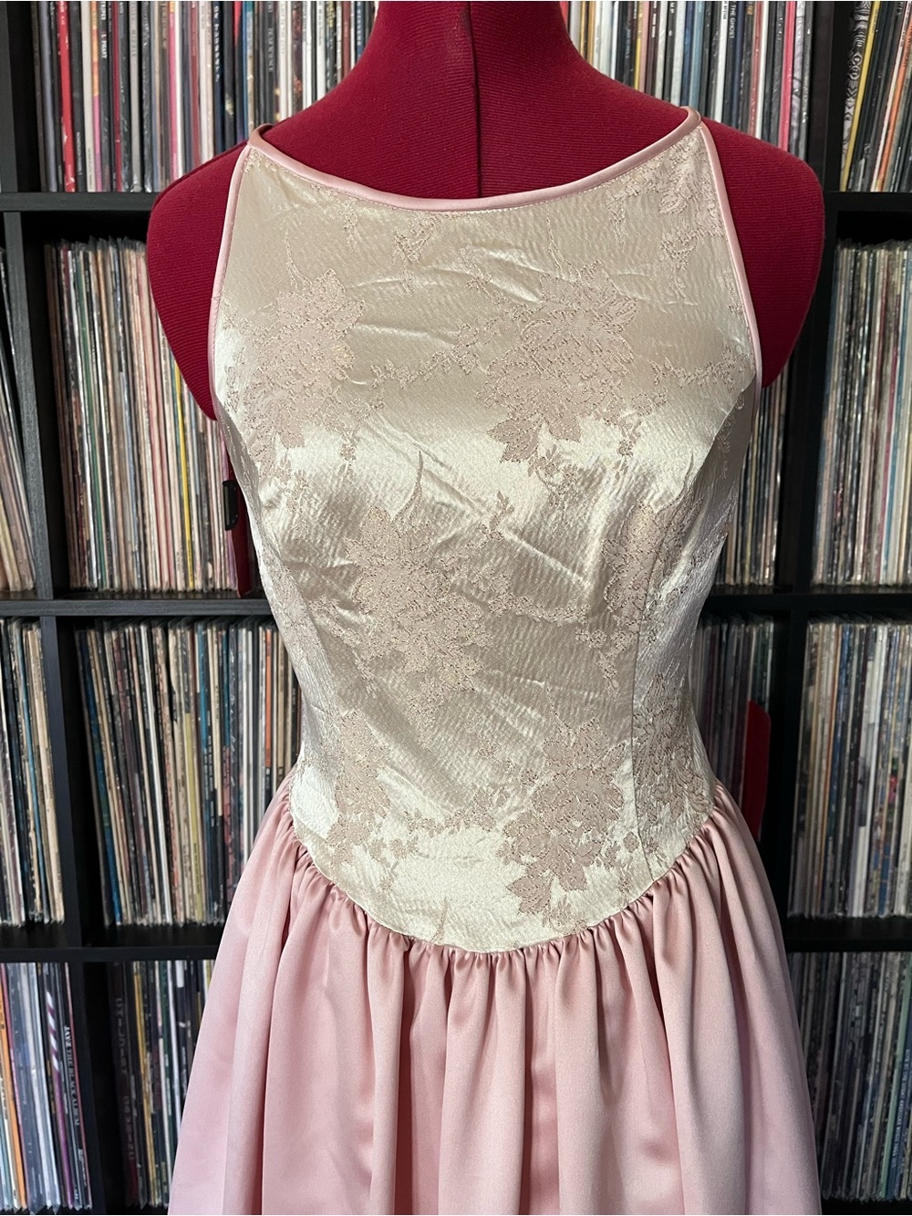 Jessica McClintock Gunne Sax Vintage Ballet Pink Princess XS gold 💖 - Picture 2 of 11